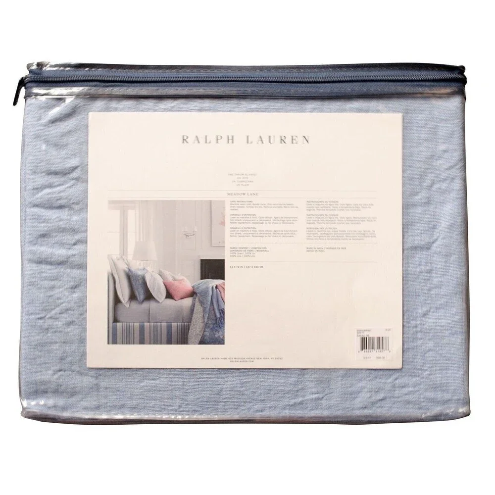 Ralph Lauren Home Meadow Lane Britt Linen Throw Blanket